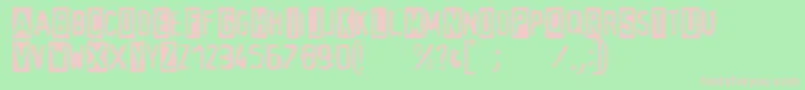 Alias Font – Pink Fonts on Green Background