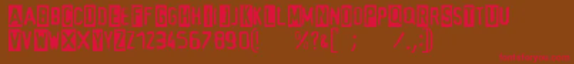 Alias Font – Red Fonts on Brown Background