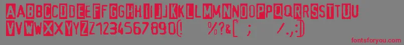 Alias Font – Red Fonts on Gray Background