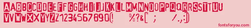Alias Font – Red Fonts on Pink Background