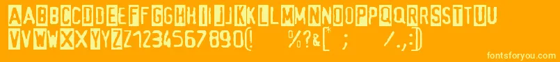 Czcionka Alias – żółte czcionki na pomarańczowym tle