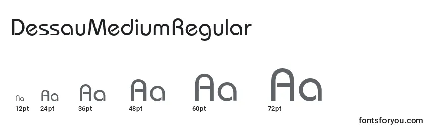 Размеры шрифта DessauMediumRegular