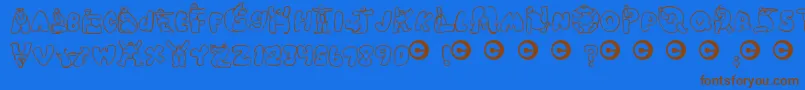 Lisätietoja Chlorinuh-fontista Chlorinuh-fontti – ruskeat fontit sinisellä taustalla