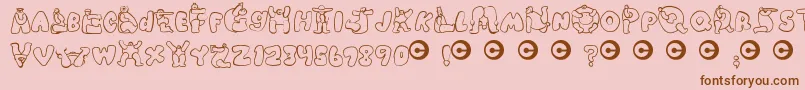 Chlorinuh Font – Brown Fonts on Pink Background