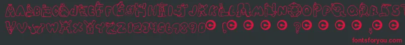 Chlorinuh Font – Red Fonts on Black Background