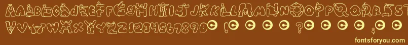 fuente Chlorinuh – Fuentes Amarillas Sobre Fondo Marrón