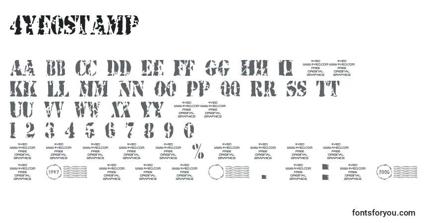 4yeostamp-fontti – aakkoset, numerot, erikoismerkit