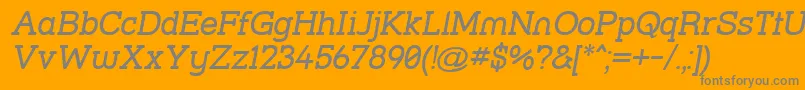 フォントStrslit – オレンジの背景に灰色の文字
