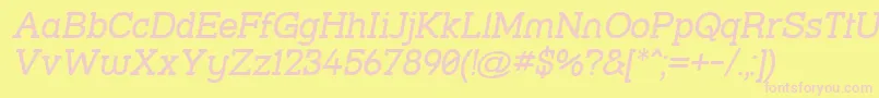 Strslit Font – Pink Fonts on Yellow Background