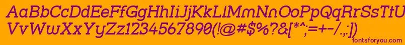 Strslit Font – Purple Fonts on Orange Background