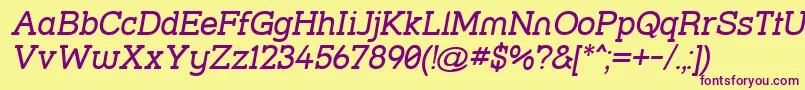 Strslit Font – Purple Fonts on Yellow Background