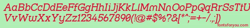 Strslit Font – Red Fonts on Green Background