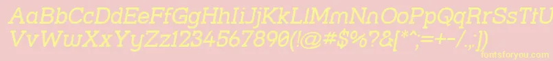 Strslit Font – Yellow Fonts on Pink Background