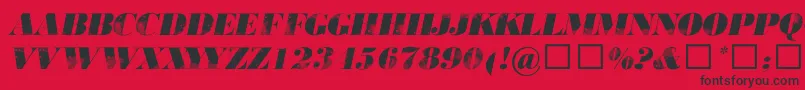 Fonte 806typography – fontes pretas em um fundo vermelho