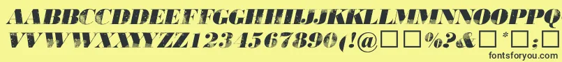 806typography Font – Black Fonts on Yellow Background