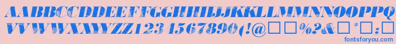 806typography Font – Blue Fonts on Pink Background