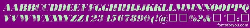 fuente 806typography – Fuentes Verdes Sobre Fondo Morado