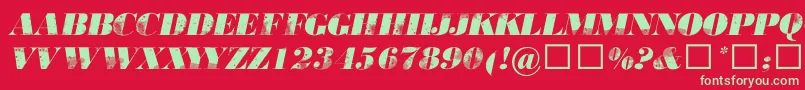 fuente 806typography – Fuentes Verdes Sobre Fondo Rojo