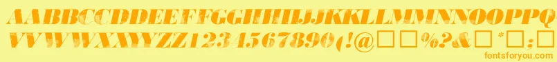 806typography Font – Orange Fonts on Yellow Background