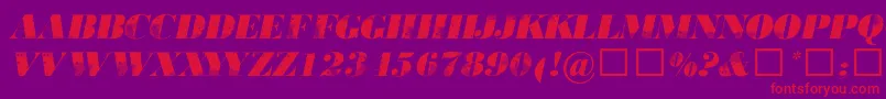 806typography Font – Red Fonts on Purple Background