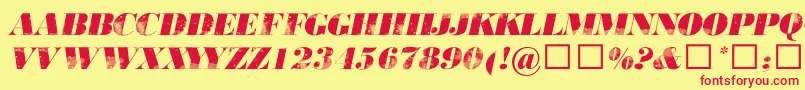 806typography Font – Red Fonts on Yellow Background