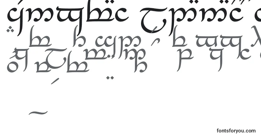 Schriftart TengwarEldanaroNormal – Alphabet, Zahlen, spezielle Symbole