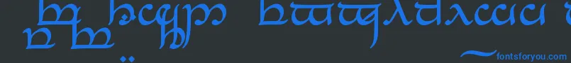 TengwarEldanaroNormal Font – Blue Fonts on Black Background