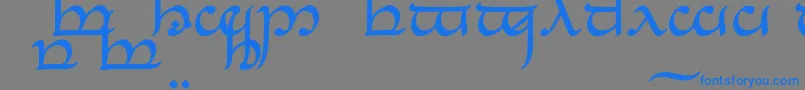 Weitere Informationen zur TengwarEldanaroNormal-Schriftart TengwarEldanaroNormal-Schriftart – Blaue Schriften auf grauem Hintergrund