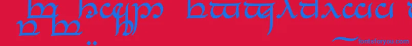 Шрифт TengwarEldanaroNormal – синие шрифты на красном фоне