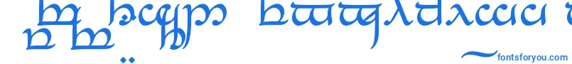 Шрифт TengwarEldanaroNormal – синие шрифты на белом фоне