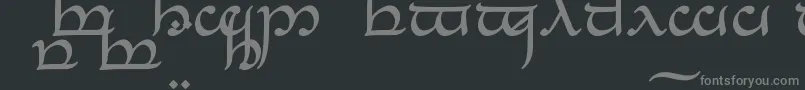 フォントTengwarEldanaroNormal – 黒い背景に灰色の文字