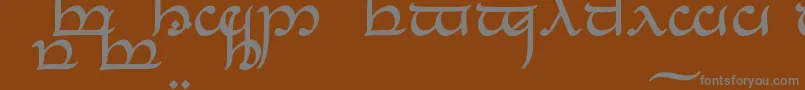 Шрифт TengwarEldanaroNormal – серые шрифты на коричневом фоне