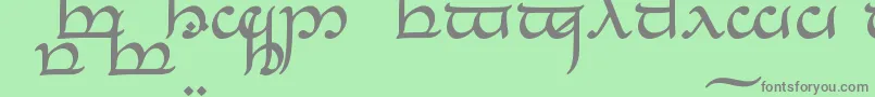 TengwarEldanaroNormal Font – Gray Fonts on Green Background