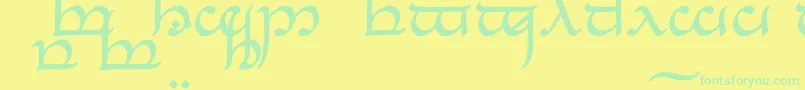 Weitere Informationen zur TengwarEldanaroNormal-Schriftart TengwarEldanaroNormal-Schriftart – Grüne Schriften auf gelbem Hintergrund