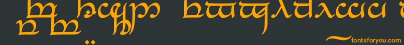 フォントTengwarEldanaroNormal – 黒い背景にオレンジの文字