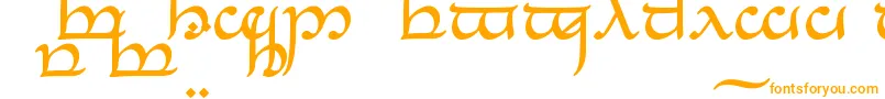 Шрифт TengwarEldanaroNormal – оранжевые шрифты на белом фоне