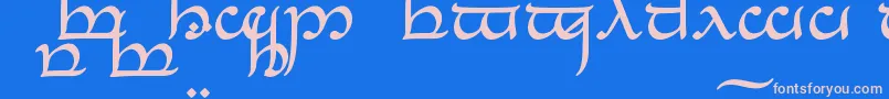 Шрифт TengwarEldanaroNormal – розовые шрифты на синем фоне