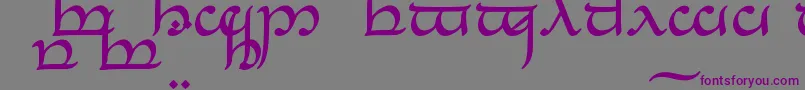 TengwarEldanaroNormal Font – Purple Fonts on Gray Background
