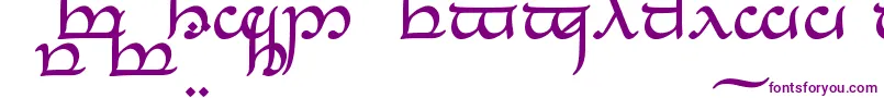 Шрифт TengwarEldanaroNormal – фиолетовые шрифты на белом фоне