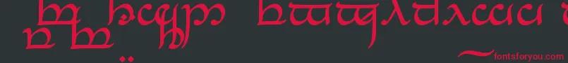 Шрифт TengwarEldanaroNormal – красные шрифты на чёрном фоне