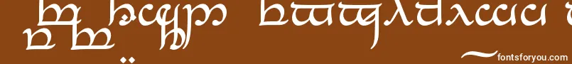 Шрифт TengwarEldanaroNormal – белые шрифты на коричневом фоне