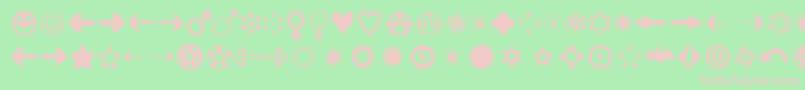 Distrobt Font – Pink Fonts on Green Background