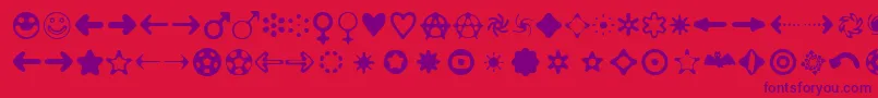 Distrobt Font – Purple Fonts on Red Background