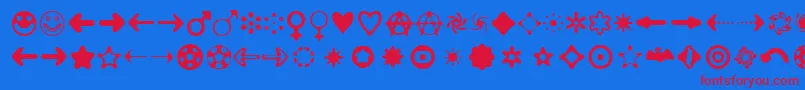Distrobt Font – Red Fonts on Blue Background