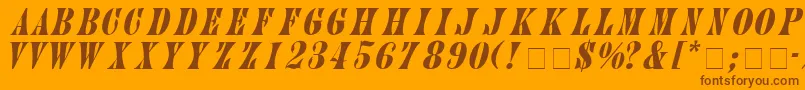 JupiterrItalic Font – Brown Fonts on Orange Background