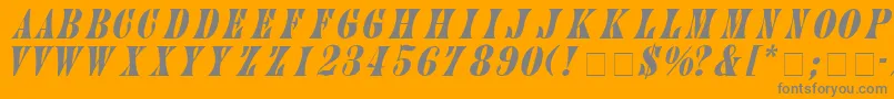 JupiterrItalic Font – Gray Fonts on Orange Background