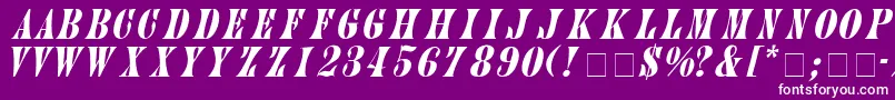 フォントJupiterrItalic – 紫の背景に白い文字