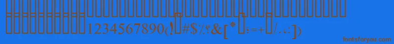 PtBoldDusky Font – Brown Fonts on Blue Background