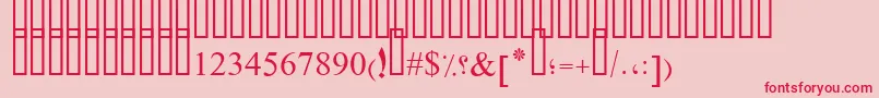 PtBoldDusky Font – Red Fonts on Pink Background