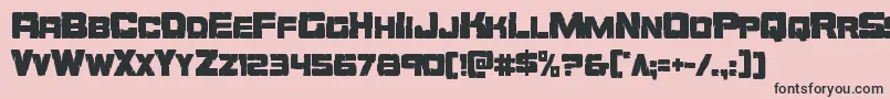 Шрифт Orecrushercond – чёрные шрифты на розовом фоне